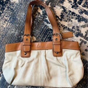 Coach SoHo Pleated Leather Buckle Shoulder Bag